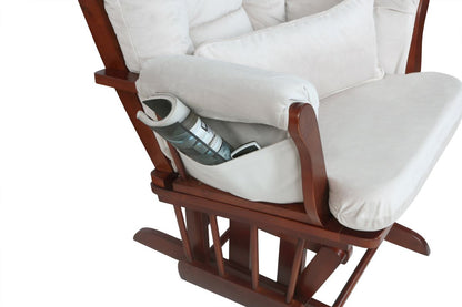 Alice Glider Chair and Ottoman with Pillow